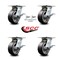 Service Caster 5 Inch Rubber on Aluminum Caster Set with Roller Bearing 4 Brake 2 Swivel Lock SCC-35S520-RAR-SLB-BSL-2-SLB-2 - alternate 7